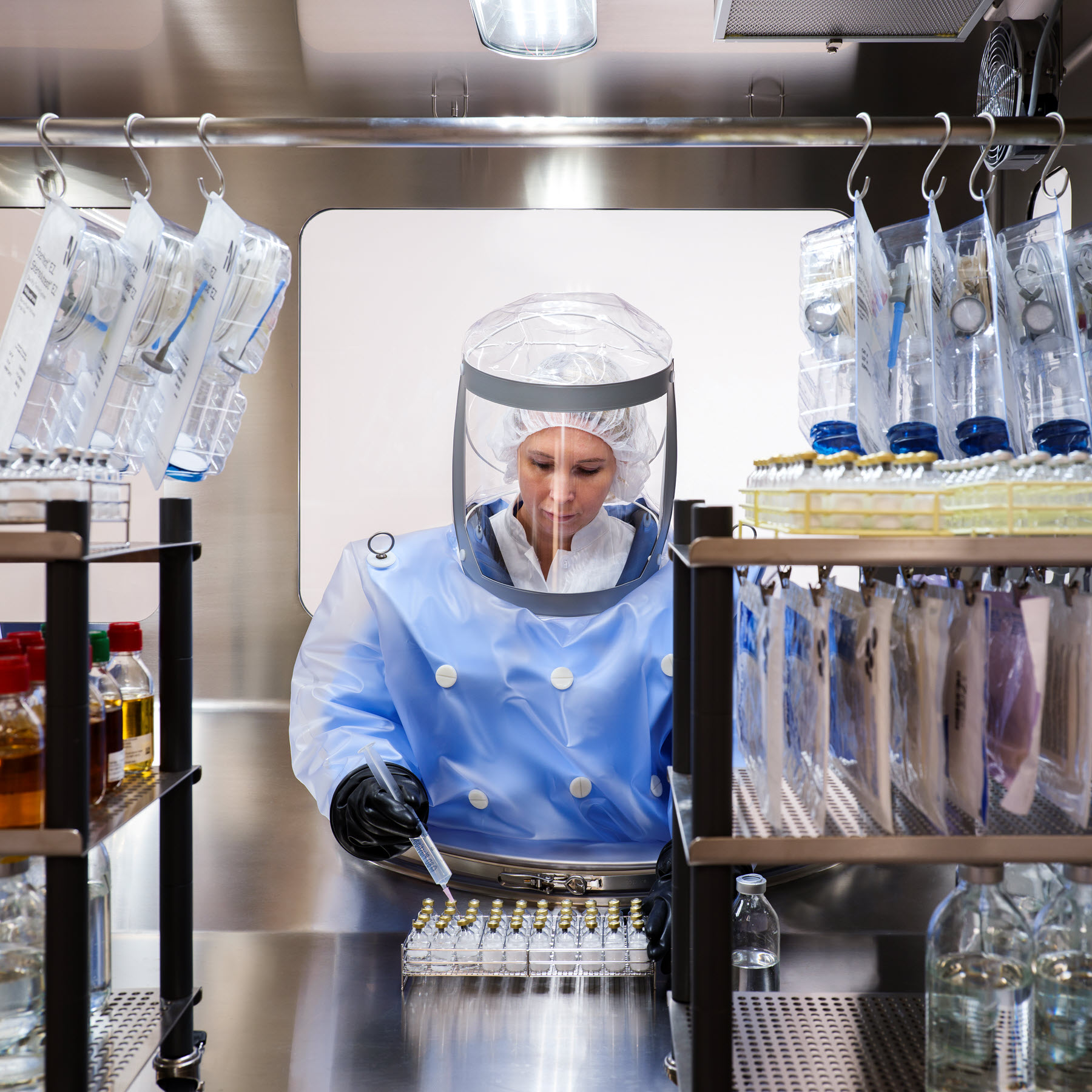 Image of a scientist working in the lab