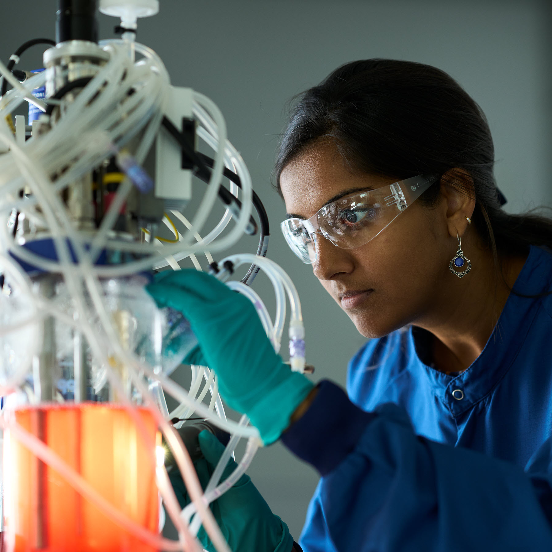 Image of a scientist working in the lab